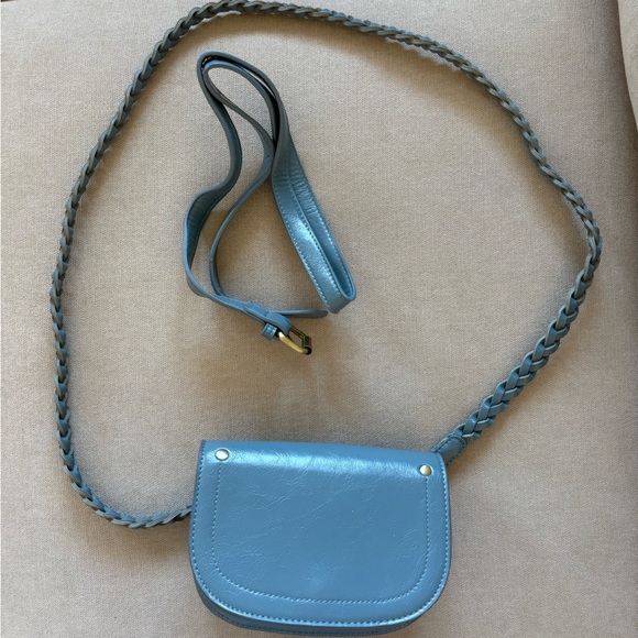 Anthropologie Blue Gray Convertible Crossbody/Belt Bag - Picture 6 of 7